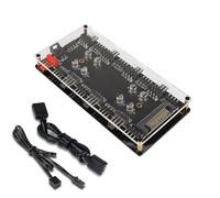 HATMINI Hub RGB y PWM, 8 vías 12 V 4 pines ARGB HUB y 8 vías 3 pines/4 pines ventilador PWM Hub con carcasa acrílica y adhesivo 3M, utilizado para ampliar el ventilador de la placa base y la interfaz