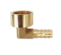 HATOOLHA® Acoplamiento de manguera de latón púa, conector de tubo de codo de 10 mm de púas a 1/2 "rosca hembra BSP conector adaptador de tubo de 90 grados