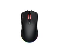 HATOR Pulsar 3 - Ratón inalámbrico para juegos, 11.000 DPI, 2.4 GHz/Bluetooth/USB, 68 g, RGB, PTFE, cable Paracord, interruptores ópticos 100M, Windows/Mac/Linux, color negro