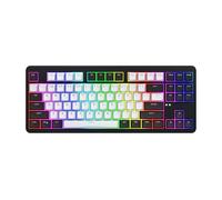 HATOR Rockfall 3 TKL - Teclado inalámbrico para Videojuegos - Hot-Swap, RGB, Gasket Mount, batería de 4000 mAh, 2,4 GHz/Bluetooth/USB, PBT Keycaps, QMK/Via, US/ANSI, Mac/Windows/Linux