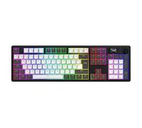 HATOR Skyfall 100 Pro Wireless Teclado Gaming mecánico inalámbrico, Silent Switches, Hot-Swap, RGB, PBT, TFT, Gasket-Mount, N-Key Rollover, 1000Hz, 2.4GHz/Bluetooth/USB-C, UE/ISO (QWERTY), Gris/Negro