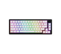 HATOR Skyfall 65 Wireless Teclado Gaming mecánico inalámbrico, 65%, Hot-Swap, RGB, Gasket-Mount, N-Key Rollover, 1000Hz, 2.4GHz/Bluetooth 5.3/USB-C, PC/Mac, US/ANSI Layout (QWERTY), Negro/Blanco