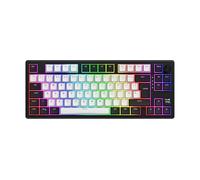 HATOR Skyfall 80 mag Ultima 8K Wireless Teclado Gaming magnético inalámbrico, 80%, Magnetic Switches, Rapid Trigger, Hall Effect, RGB, PBT, 8000Hz, 2.4GHz/Bluetooth/USB-C, UE/ISO QWERTY, Negro/Blanco