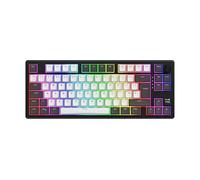 HATOR Skyfall 80 Pro Wireless Teclado Gaming mecánico inalámbrico, 80%, Silent Switches, Hot-Swap, RGB, PBT, TFT Screen, Gasket-Mount, 1000Hz, 2.4GHz/Bluetooth/USB-C, UE/ISO Layout, Gris/Negro