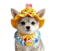 Hats For Cats Crochet Party Costume Prop DRES Up Headwear So It F with Bib