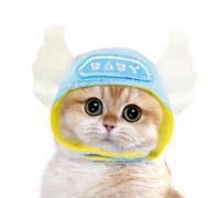 Hats for Dogs - Angle Cat Hat | Funny Cute Soft Plush Pet Hat with Adjustable Strap | Warm Pet Apparel and Cold Weather Pet Gear for Small Puppies and Kittens | Photo Props and Pet Supplies