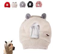 Hats For Dogs,Dog Ear Defenders,Dog Winter Hat，Dog Ear Muffs Noise Protection，Ear Protectors For Dogs,Fashion Soft Winter Warm Rabbit Ear Design Puppy Caps,Suitable For Large Dogs (Beige)