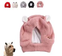 Hats For Dogs,Dog Ear Defenders,Dog Winter Hat，Dog Ear Muffs Noise Protection，Ear Protectors For Dogs,Fashion Soft Winter Warm Rabbit Ear Design Puppy Caps,Suitable For Large Dogs (Pink)