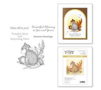 Hats Off to You! Juego de sellos de goma de The House-Mouse Tree-mendous Christmas Collection, rojo