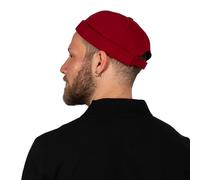 HATSQUARE - Cap Ventana acoplable Unisex de algodón, sin Visera, para Hombres y Mujeres, sin Visera, Gorra - Borgoña