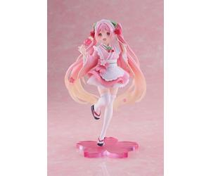Hatsune Miku - Estatua de PVC Newley Written Sakura Miku Japanese Cafe Ver. Reissue 18 cm