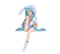 Hatsune Miku Rabbit Ear Hood Pajama Blue Color Version Figura 14 cm Noodle Stopper