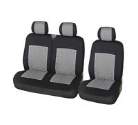 HATSVTGR Fundas Asientos Funda Asientos Coche Furgoneta 2+1 para Citroën para Jumpy 2005(Gris)
