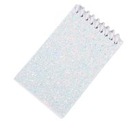 Hattba Bloc de notas de encuadernación de doble alambre, 20 hojas, blocs de notas de bolsillo sin forro, cuaderno de bocetos con cubiertas de lentejuelas para escribir y dibujar