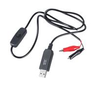 Hattba Cable USB macho a cocodrilo para dispositivos de alimentación, cables de prueba USB de 5 V 3 A para medición de multímetros