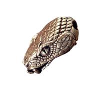 Hattba Colgante único de cuentas de metal con cabeza de serpiente para paracord y para entusiastas de la fabricación de joyas, 2.6cm/1.02inch, Latón