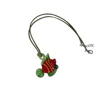 Hattba Collar con dije de pez, collar único multifuncional para el cuello, collar con colgante para mujeres que buscan estilos distintivos, collar de peces coloridos