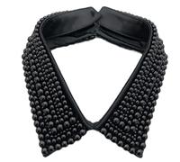 Hattba Collar falso con cuentas de perlas de imitación de moda para mujer, casual, formal, gargantilla desmontable, collar de camisa, accesorio para el cuello, talla única, como se describe, como se