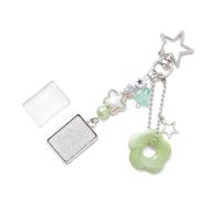 Hattba Encantadora cadena para teléfono celular, diseño de estrella y flor, para añadir un toque de arte a tus accesorios