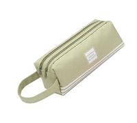 Hattba Estuche de viaje de gran capacidad, estuche para lápices de viaje, bolsas de maquillaje para estudiantes, mujeres, escuela, bolsa portátil, Green