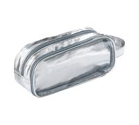 Hattba Estuche multifuncional para lápices, gran capacidad, bolsa de viaje, cosméticos, artículos de tocador para estudiantes, niñas, adultos, organizador de escritorio, accesorio, Silver