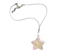 Hattba Gargantilla con colgante de estrella y lentejuelas para mujer, elegante lazo anudado, cadena ajustable, joyería coreana para estudiantes, Petite, como se describe, como se describe