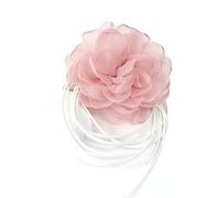 Hattba Gargantilla de flores grandes para mujer, retro, con cordones, cadena de clavícula, joyería de moda, regalo con cordones