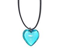 Hattba Gargantilla gótica con colgante de corazón de cuerda negra grande para mujer, elegante cadena ajustable, joyería de diseño simple