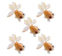 Hattba Juego de 5 colgantes de resina con forma de pez, accesorios para hacer joyas, suministros de joyería, juego de resina para colgantes, talla única, como se describe, como se describe