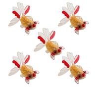Hattba Juego de 5 colgantes de resina con forma de pez, accesorios para hacer joyas, suministros de joyería, juego de resina para colgantes, talla única, como se describe, como se describe