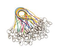 Hattba Paquete de 100 cordones de poliéster para teléfono, mosquetón, adecuado para reproductores de MP4, proyectos, accesorios móviles, talla única, como se describe, como se describe