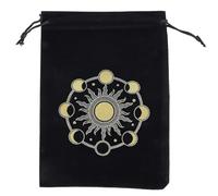 Hattba Paquete de tarjetas de juego de mesa, bolsa de almacenamiento con cordón, bolsa de embalaje de cristal de adivinación de brujas, bolsa de regalo, bolsa de tarot de felpa, f, Talla única