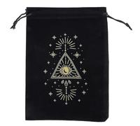 Hattba Paquete de tarjetas de juego de mesa, bolsa de almacenamiento con cordón, bolsa de embalaje de cristal de adivinación de brujas, bolsa de regalo, bolsa de tarot de felpa, c, Talla única