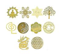 Hattba Pegatinas de orgonita de cobre, adhesivo de resina para hacer joyas, calcomanías de cobre, S, como se describe, como se describe