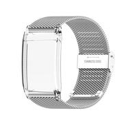 Hattba Pulsera de acero reforzado, mecanismo de liberación rápida para correa de reloj de fitness, cómoda de llevar, 24x2.2x1 cm, metal y policarbonato