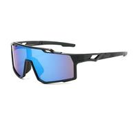 Hattba Sombras unisex ligeras para varios deportes al aire libre, béisbol, ciclismo, para largas actividades al aire libre, polarizados europeos, Marco negro azul hielo