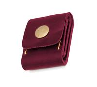 Hattba Soporte para púas de guitarra, de piel sintética, organizador de púas, estuche de almacenamiento para púas de guitarra, bolsa de púas de guitarra, Enrojecimiento, 6x4.6cm/2.36x1.81in