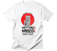 Hattori Hanzo Men Tees T-Shirts Cool Casual Apparel Fashion Quentin Tarantino Samurai Okinawa Japan Japanese Movie White S