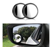 HattusaShield 2 espejos de ángulo muerto para coche, 360 ° ajustable HD, convexo, gran angular, espejo retrovisor autoadhesivo, para todo tipo de coches (negro)