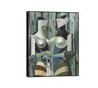 Hau3sh3a Cuadro en lienzo de Felix Labisse El tesoro de los templarios poster cuadros famosos Reproducción de Lienzo decoración de paredes de salón50x40cm(20x16in) Marco negro