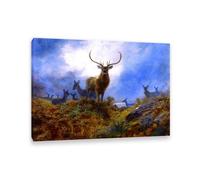 Hau3sh3a Famosa Cuadro en Lienzo Archibald Thorburn poster La última oportunidad antes del anochecer Impresión Reproducción sobre lienzo arte famoso decoraciones murales85x60cm(33x24in) Enmarcado