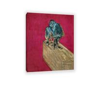 Hau3sh3a Francis Bacon Poster Estudiar para un chimpancé ImpresióN en Lienzo Cuadro Pinturas Famosas ReproduccióN de Lienzo Cuadros Decoracion Salon Abstractos65x50cm(26x19in) Enmarcado