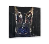 Hau3sh3a Francis Bacon Poster Figura con carne ImpresióN en Lienzo Cuadro Pinturas Famosas ReproduccióN de Lienzo Cuadros Decoracion Salon Abstractos70x70cm(28x28in) Enmarcado