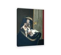 Hau3sh3a Francis Bacon Poster Henrietta Moraes en un sofá azul ImpresióN en Lienzo Cuadro Pinturas Famosas ReproduccióN de Lienzo Cuadros Decoracion Salon Abstractos42x30cm(17x12in) Enmarcado