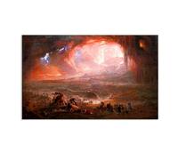 Hau3sh3a La destrucción de Pompeya de John Martin Cuadros en Lienzo reproducciones de cuadros famosos actuales Decoración para Salón Dormitorio o Oficina30x50cm(12x20in) poster