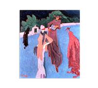 Hau3sh3a Lionel Feininger Cuadro en Lienzo jesuitas yo Impresos en Lienzo Poster Arte Abstracto ReproduccióN Cuadros Famosos Decoracion Salon85x70cm(33x27in) Solo lienzo