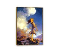 Hau3sh3a Maxfield parrish éxtasis realismo obra de arte romántico mujer retrato muro arte renacentista impresiones de fantasía pintura paisajista de impresión fría 75x50cm(30x20in) Enmarcado