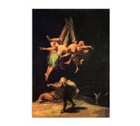 Hau3sh3a Reproducción de pinturas famosas de Francisco Goya en lienzo Brujas en el aire Pinturas en lienzo cuadros decoracion Dormitorio oficina baño 85x60cm(33x24in) poster