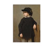 Hau3sh3a Reproducciones de Pinturas al óleo Jean-Baptiste-Camille Corot retrato de un niño cuadros pinturas famosas Paisajes poster Decoración de Pared para Salón Dormitorio 85x60cm Poster