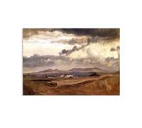Hau3sh3a Reproducciones de Pinturas al óleo Jean-Baptiste-Camille Corot Vista del Convento cuadros pinturas famosas Paisajes poster Decoración de Pared para Salón Dormitorio 100x70cm Poster